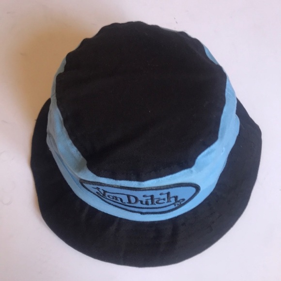 NEW Von Dutch Bucket Fisherman Hat Kids/Youth Sky Blue and Navy Blue, NWOT - Picture 7 of 7